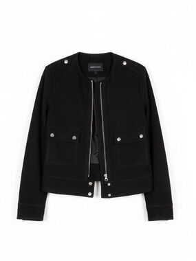 H&M NYC Black Zip-Front Jacket